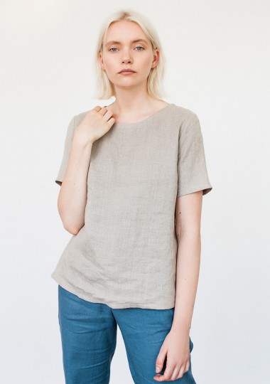 Linen t-shirts for women | linenhandmadestudio.com