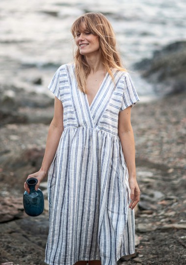 Striped linen dress Valentina Striped linen dress Valentina