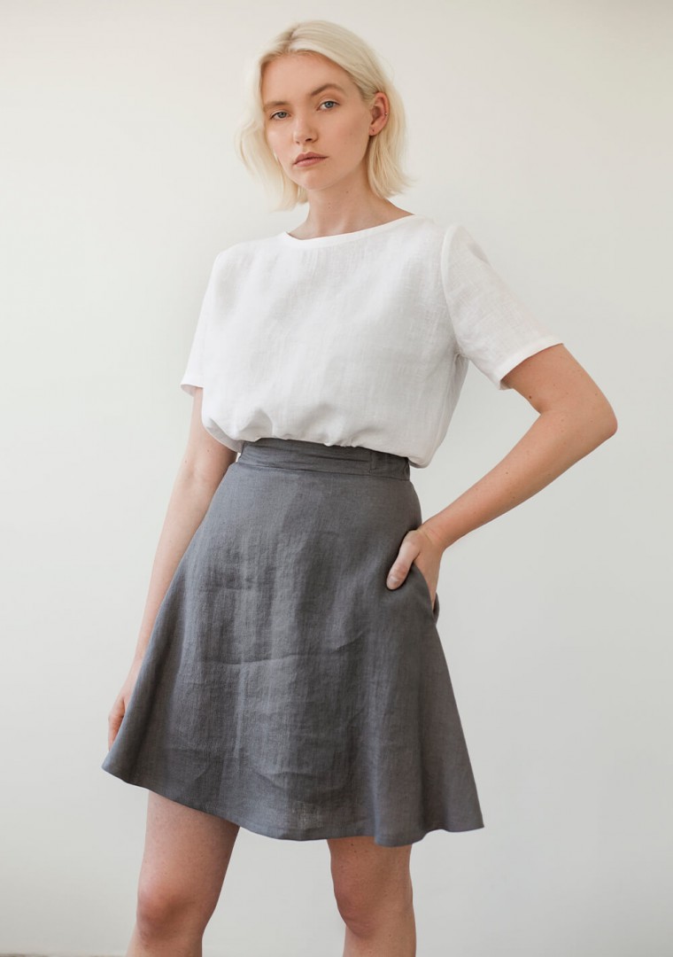 Linen mini skirt Adelle 6
