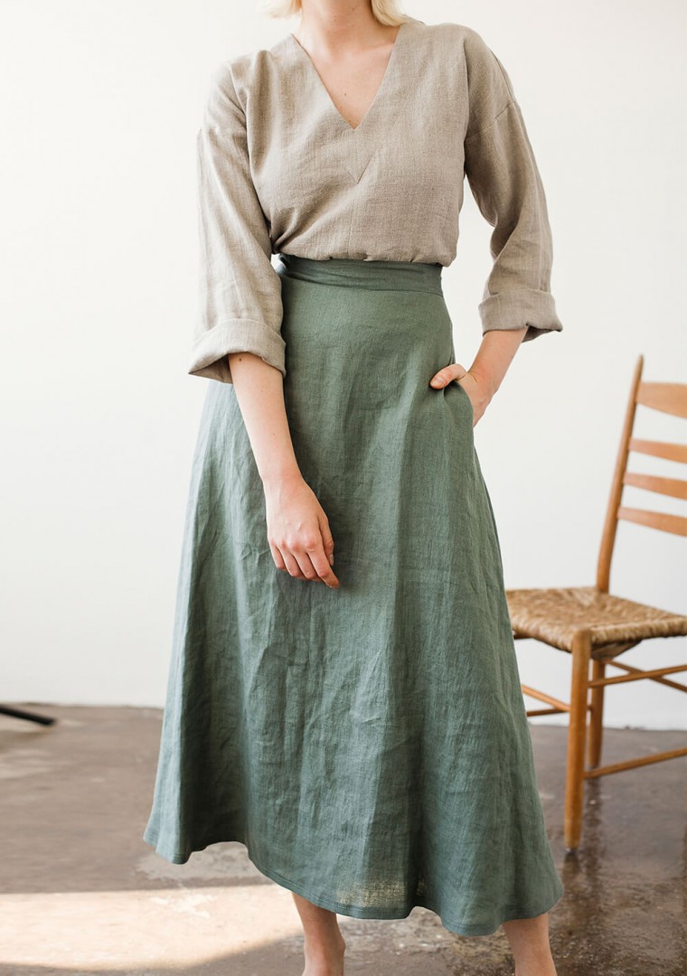 Linen skirt India 6
