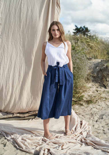 Linen culotte pants Ruth