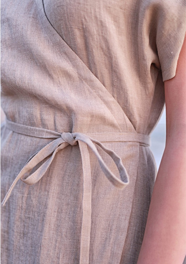 Linen maxi wrap dress Delilah 5