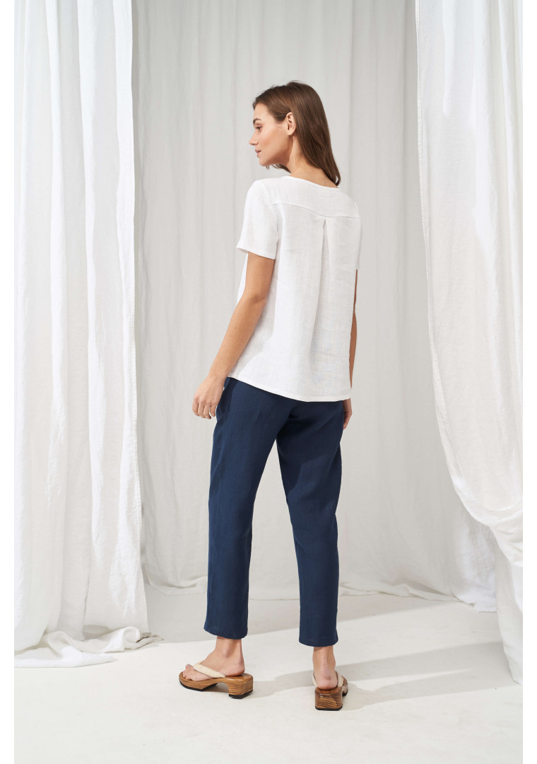 Short sleeve linen shirt Olivia 5