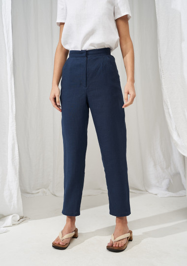 High waisted linen pants Delaney