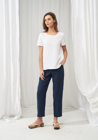 High waisted linen pants Delaney