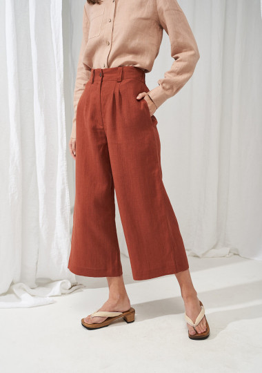 Elegant Linen High Waist Pants (choose from 7 colors) Made-to-Order –  HelloMyGoddess