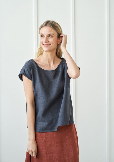 Sleeveless linen top Berlin