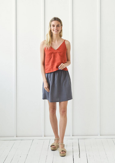 Julie linen mini skirt