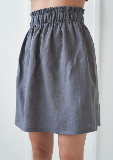 Julie linen mini skirt
