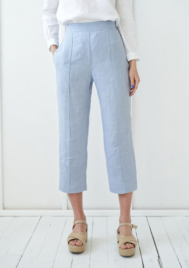 Linen crop pants