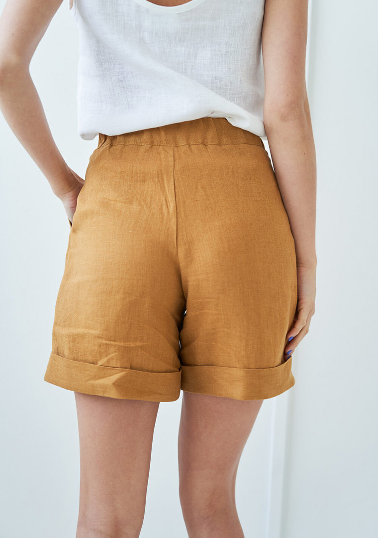 High waist linen shorts Aspen 6
