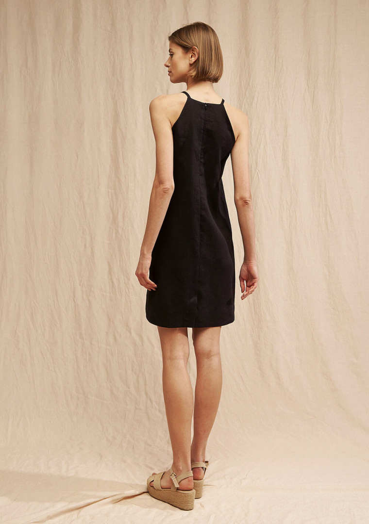 Little black linen dress Mia 3