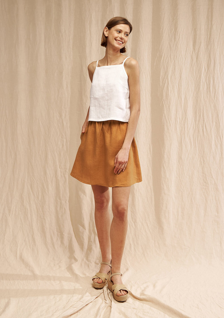 Linen mini skirt Shay 1