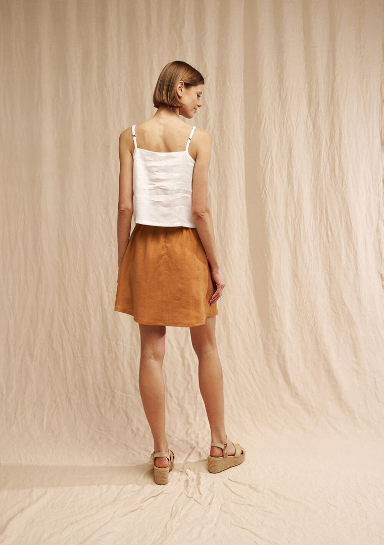 Linen skirt Shay in midi length 3