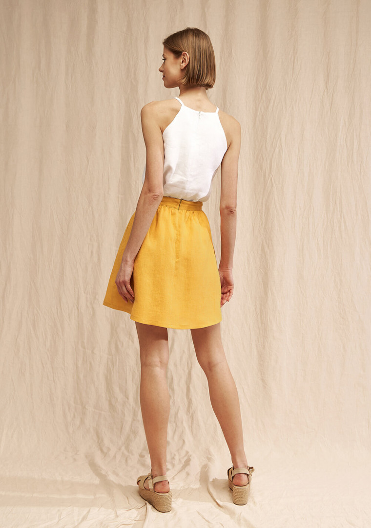 Midi length linen skirt Shay 3