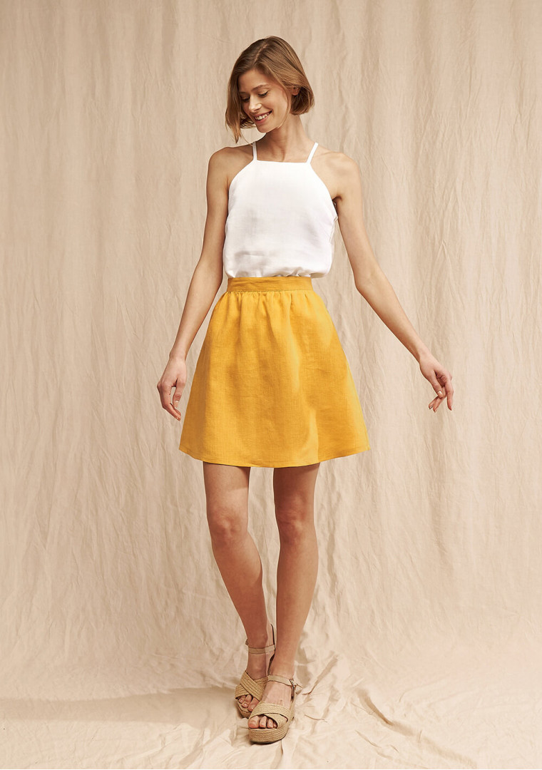 Short linen skirt Shay 2
