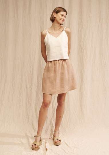 Linen skirt in mini length Shay