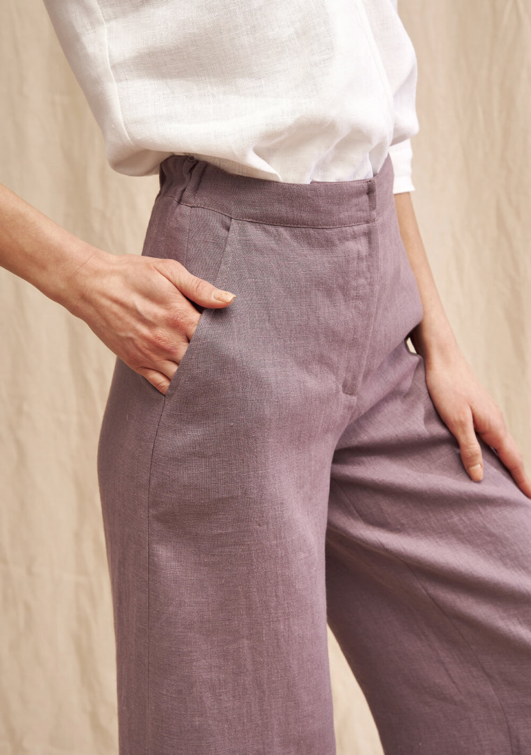 Linen pants Palazzo 28 inches inseam 7
