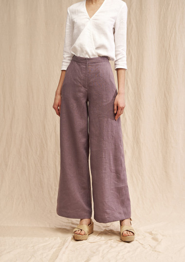 Linen pants Palazzo 32 inches inseam