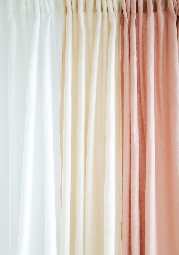 Linen curtain panels set 2