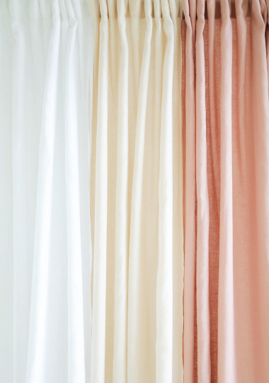 Linen curtain panels set