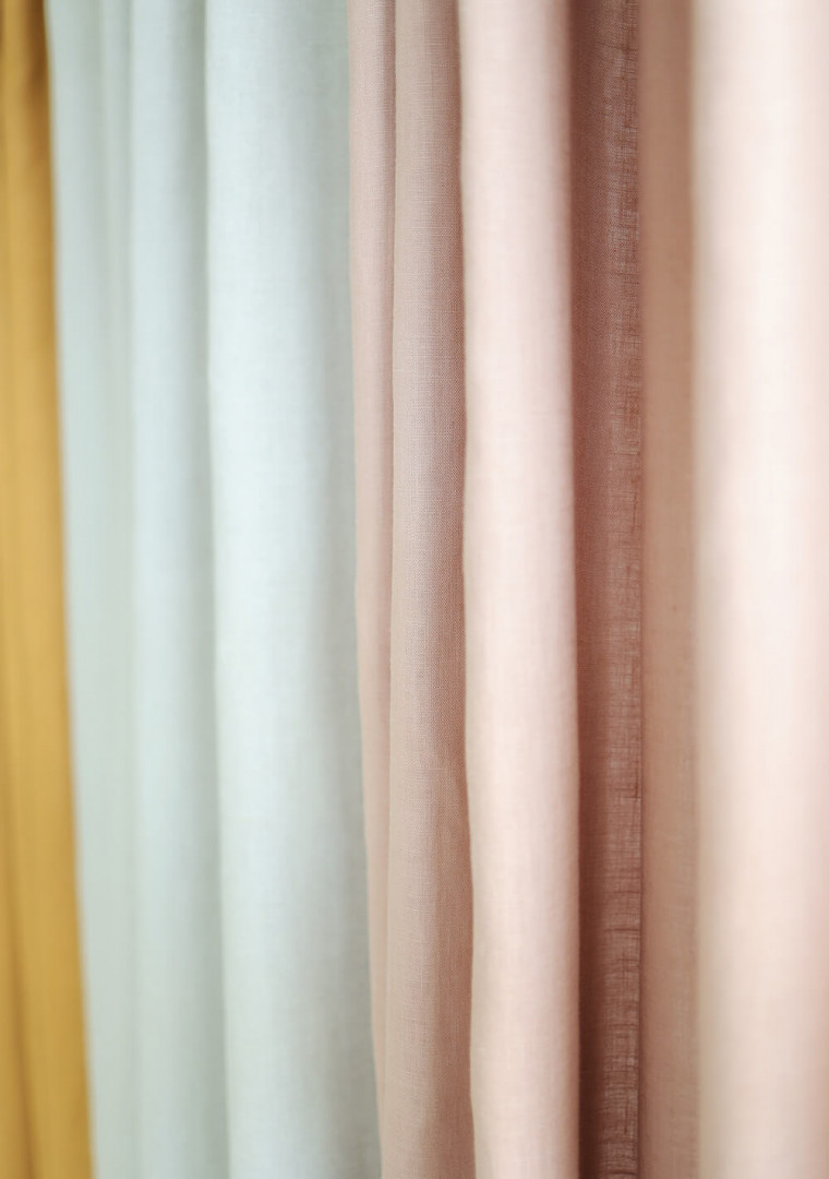 Linen curtain panels set 6