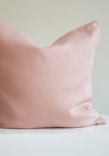 Softened linen pillow cover