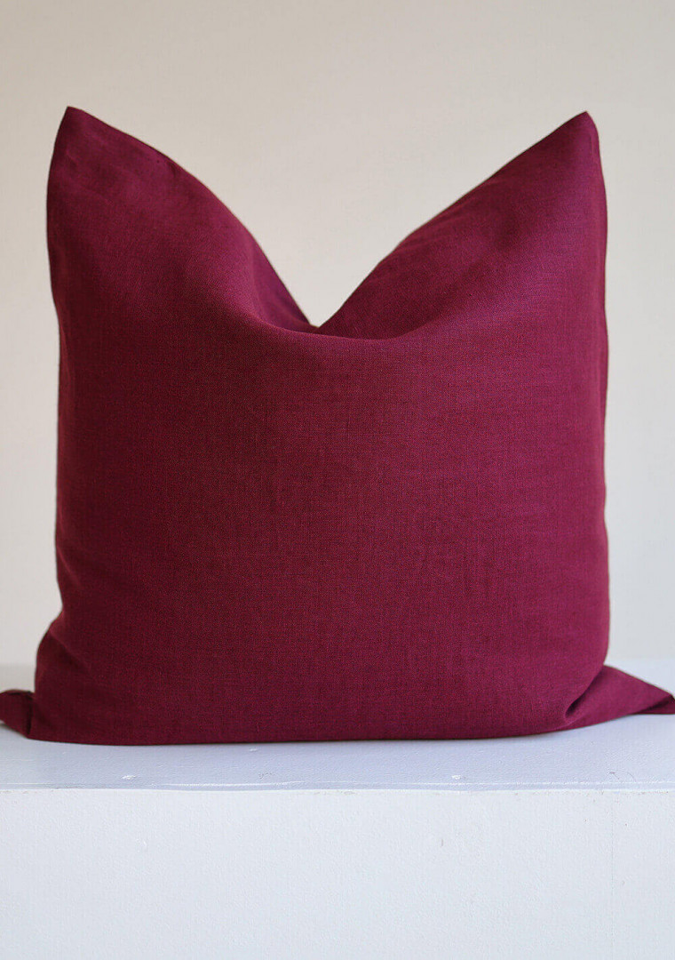 Natural linen pillow cover 2