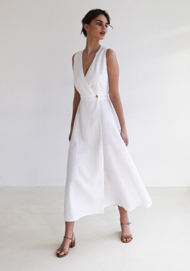 A Line Linen Dress Sicily