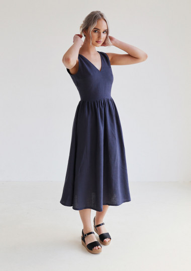 A line linen dress Sicily