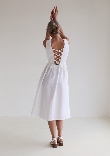 A line summer linen dress Lilly