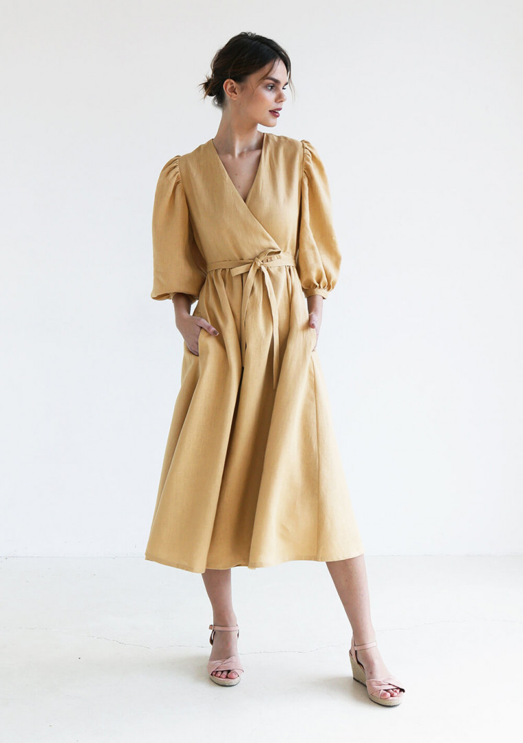 Wrap linen dress Verona 2