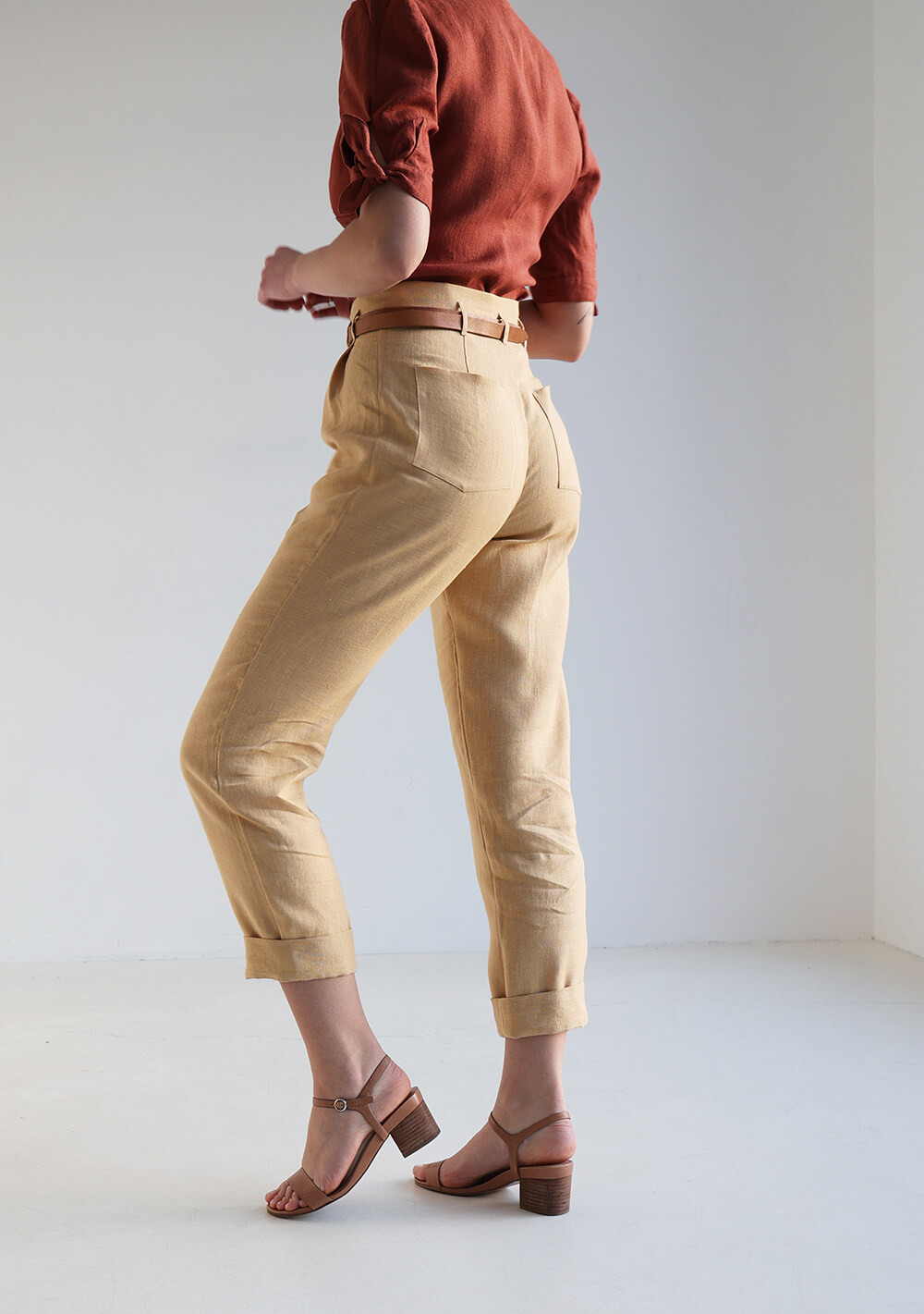 High waisted linen pants Chicago