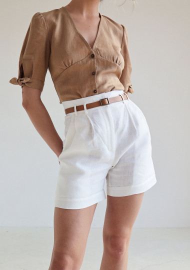 High waisted linen shorts Sydney