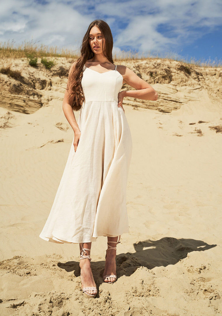 Maxi linen circle dress Odessa