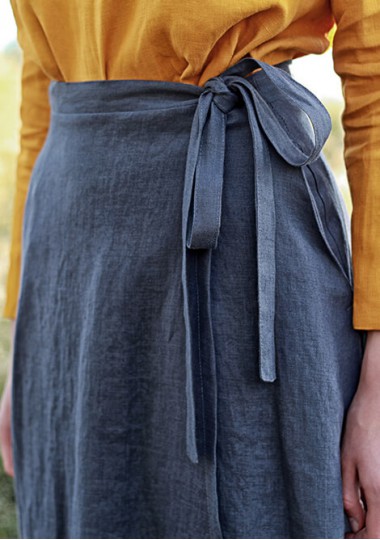 Linen wrap skirt Frida