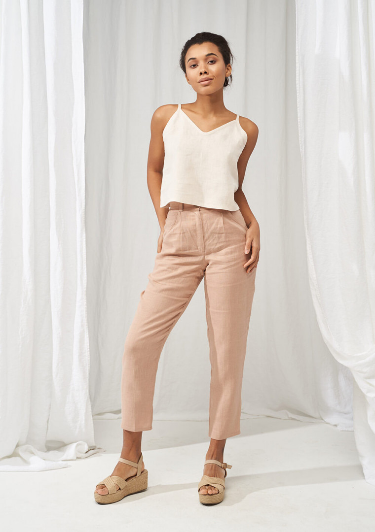 Linen crop top Ivy