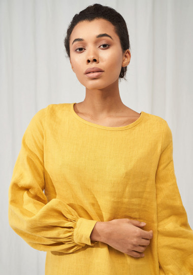 Double breasted linen top Willa
