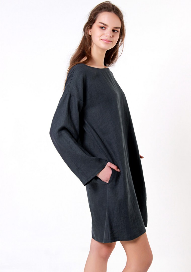 Linen Tunic Dress with Long Sleeves Sophie