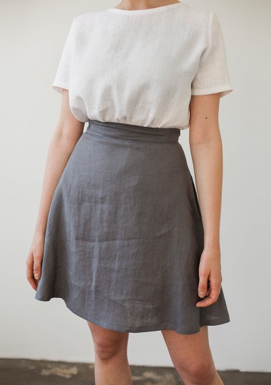Linen mini skirt Adelle