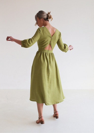 A line linen dress Sicily