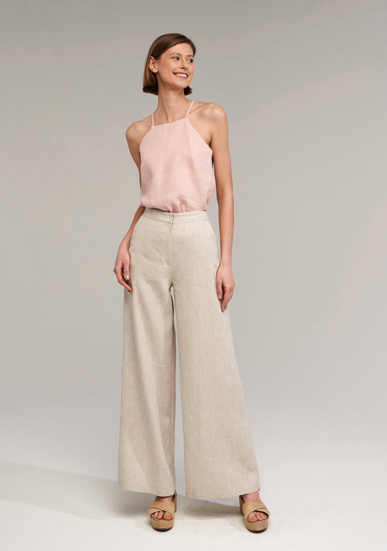 Linen pants Palazzo 34 inches inseam