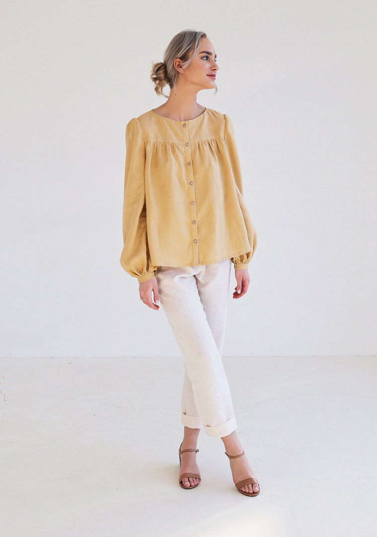 Flare linen shirt Becca