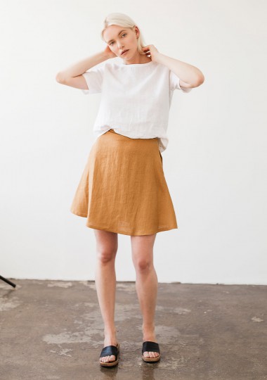 Check styling ideas for「Linen Blend Skort」