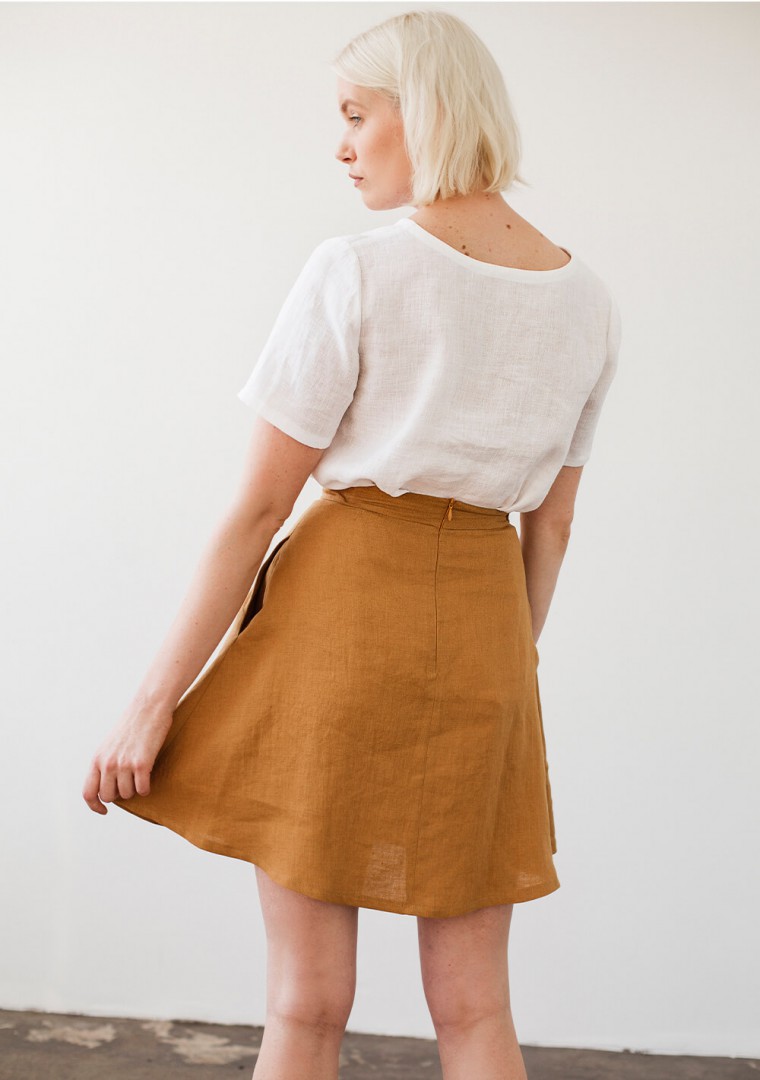 Linen mini skirt Adelle 5
