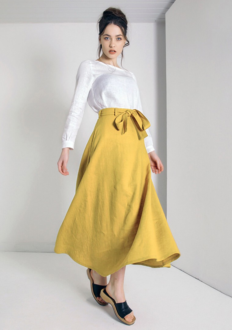 Linen maxi skirt Alessia 1