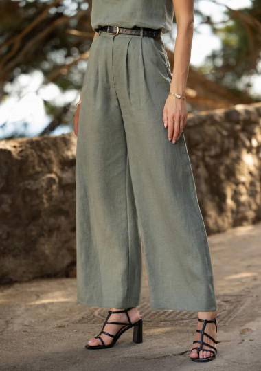 Wide leg linen pants Oakland