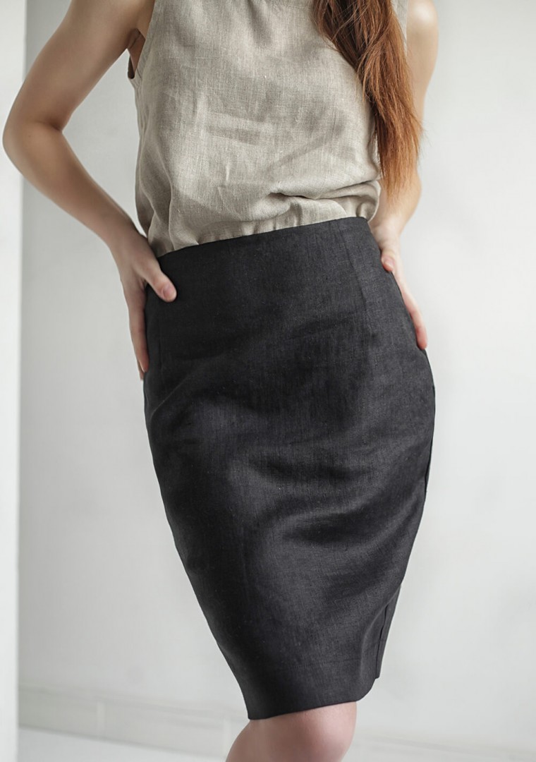 Linen pencil skirt Celine 1