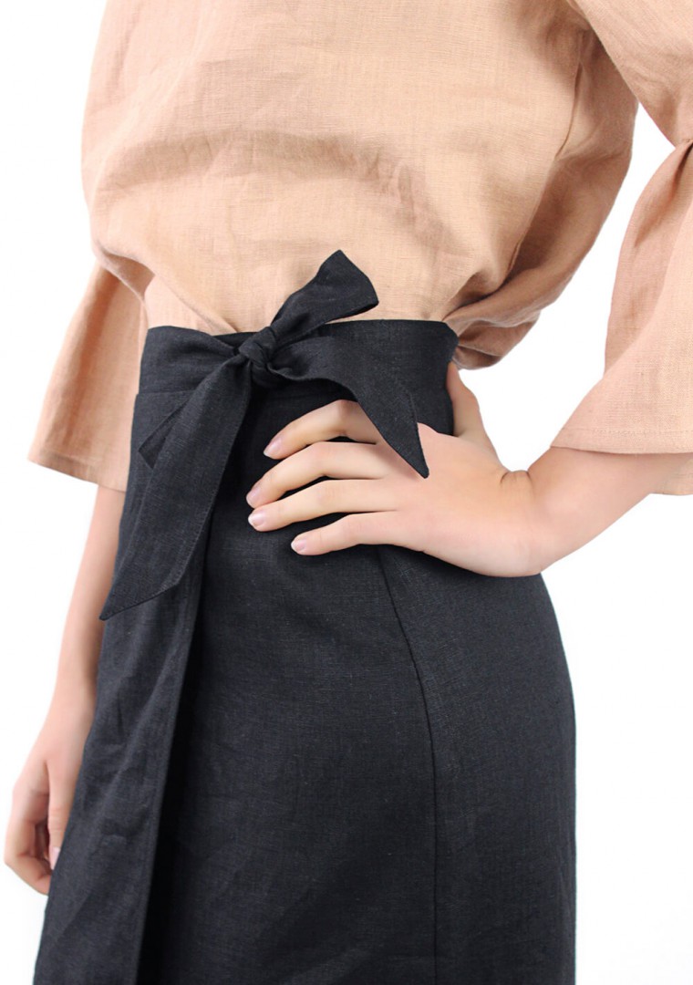 Linen wrap skirt Fiona 2