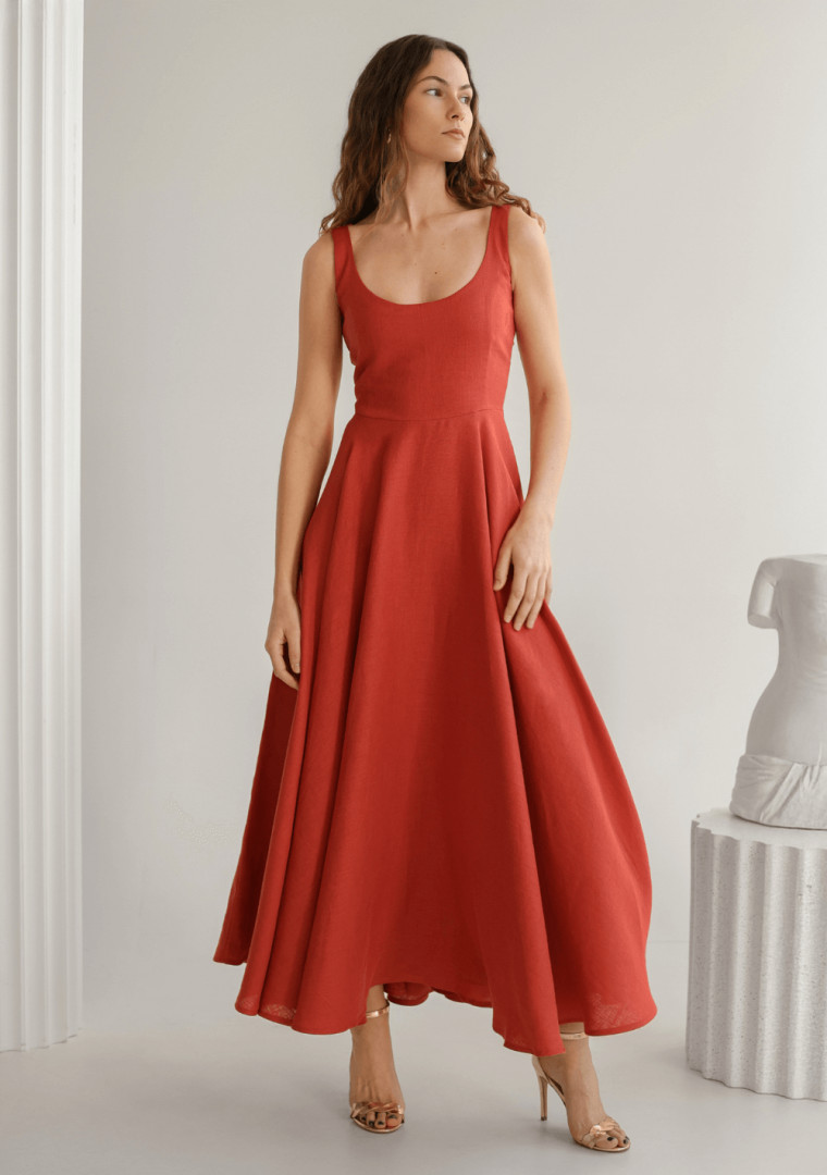 Linen bridesmaid dress Wendy